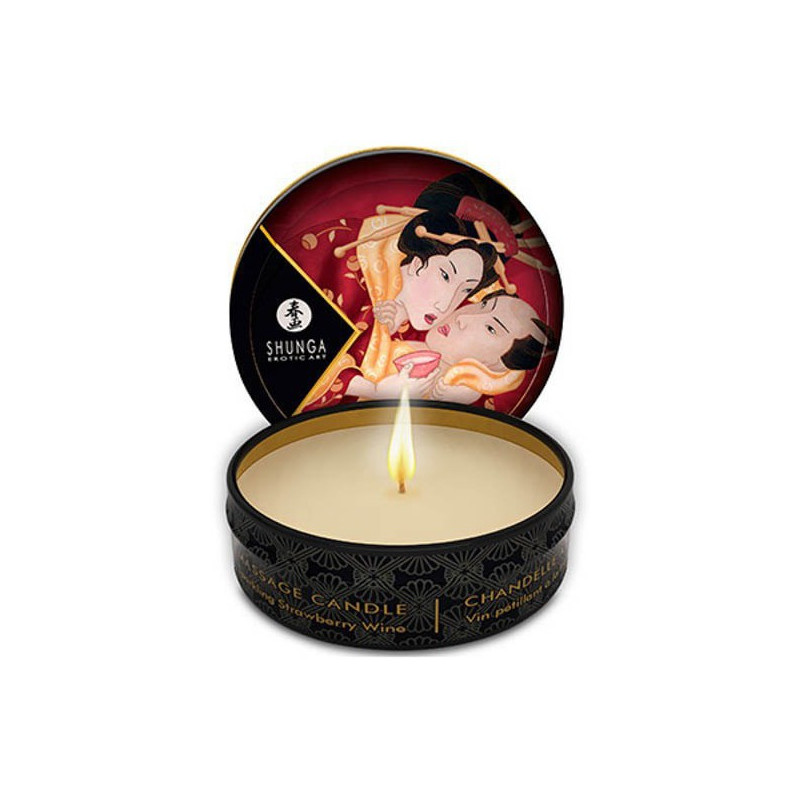 Shunga Bougie de Massage Fraise